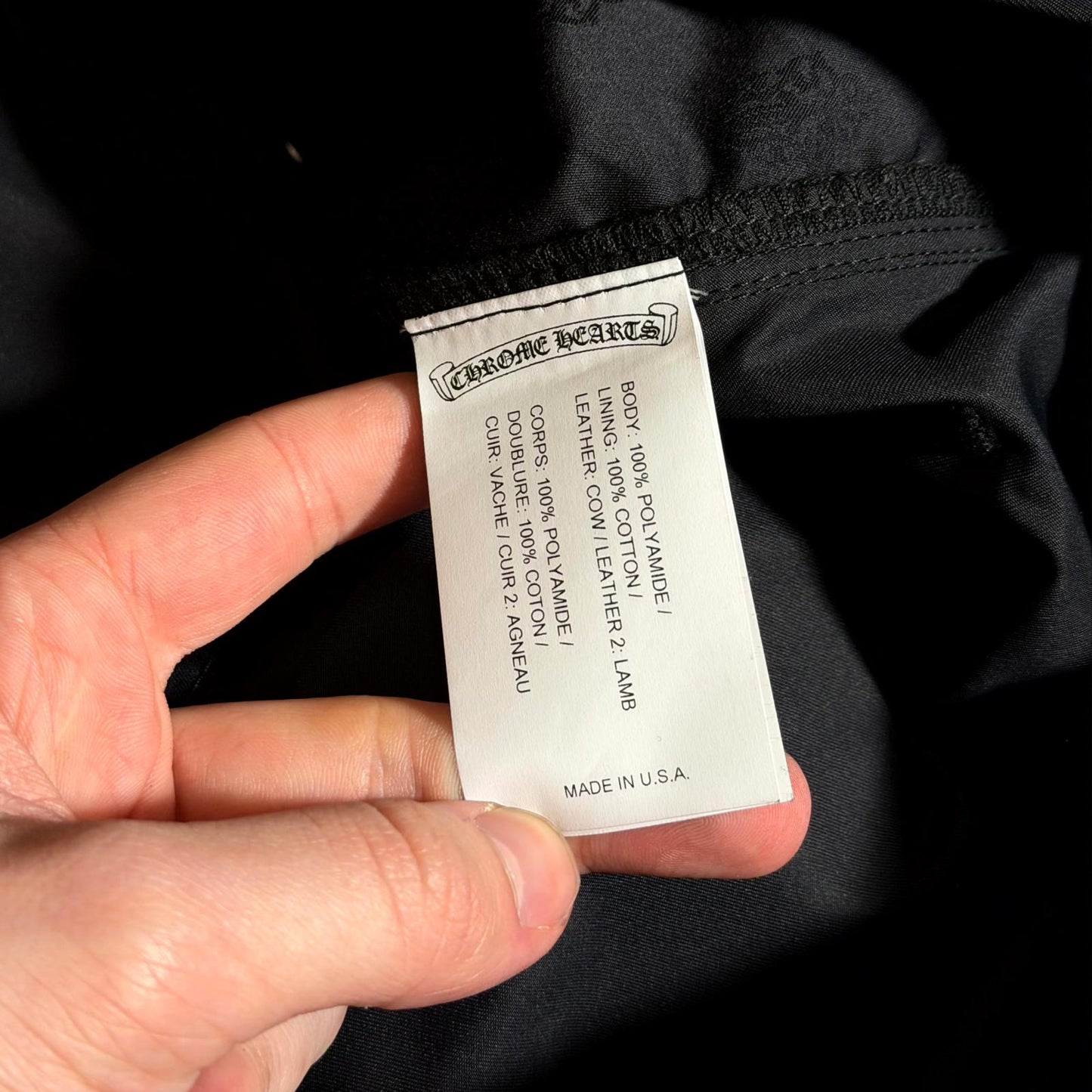 Chrome Hearts Black Double Knee Carpenter Pants