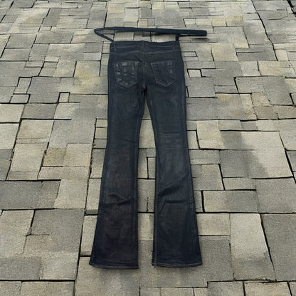 Rick Owens Drkshdw Foil Waxed Tyrone Bootcut Denim