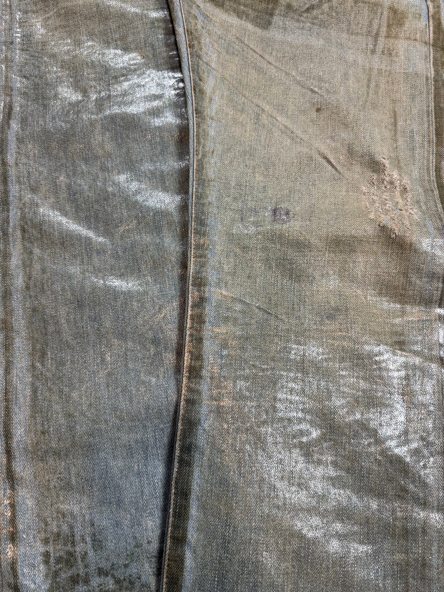 SS04 Dior Homme Bleu Clair Waxed Denim
