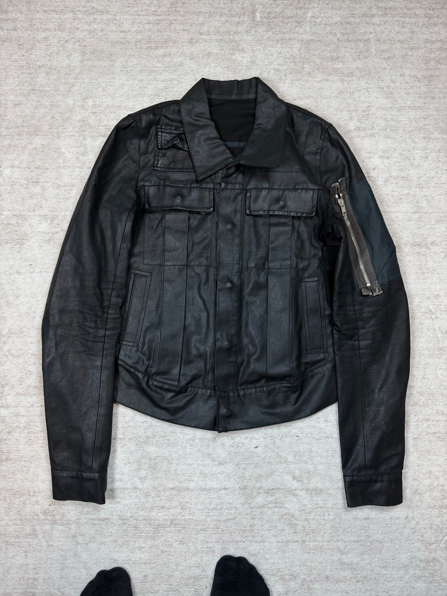 SS03 Rick Owens Suckerball Waxed Denim Jacket