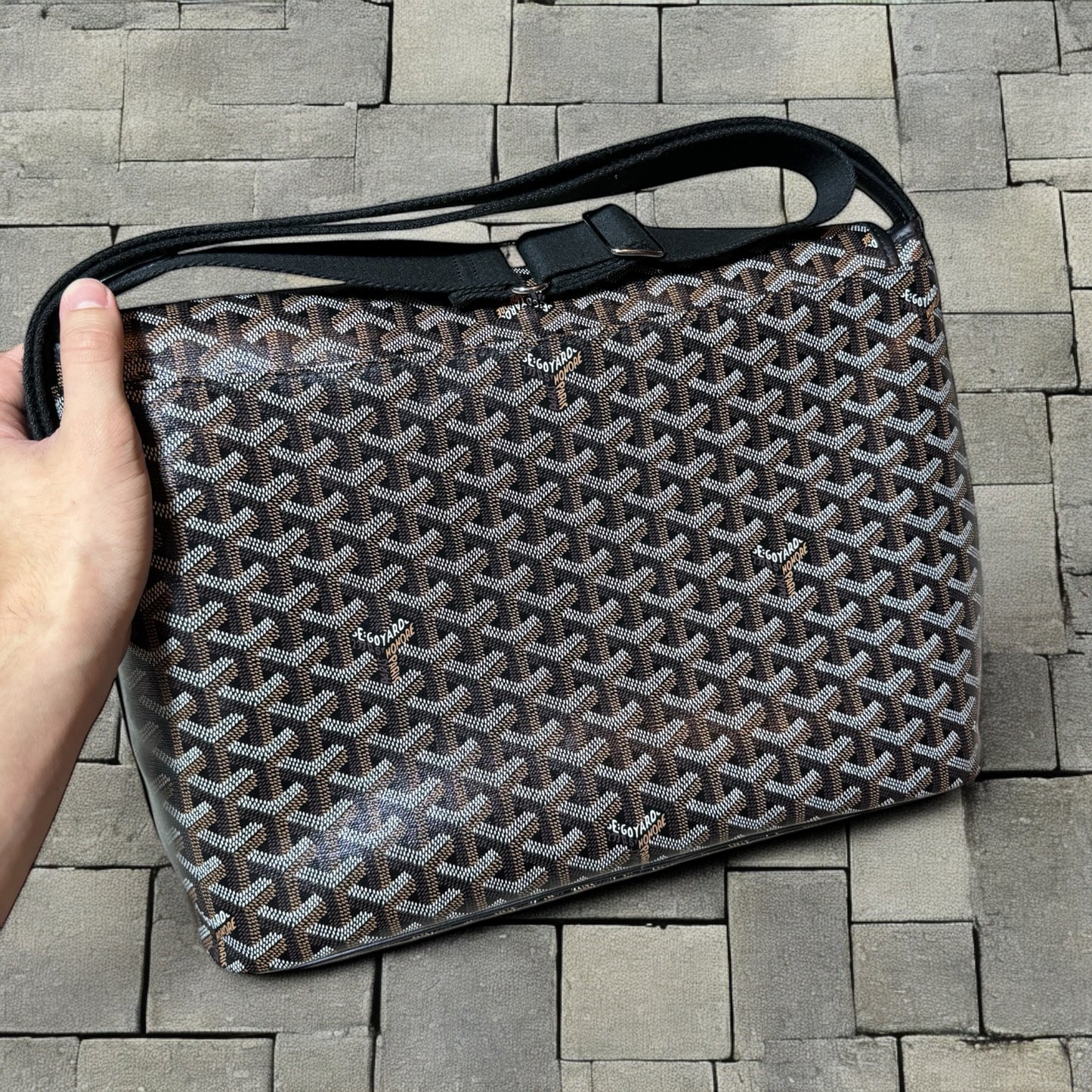 Goyard Black Capetien Messenger Bag