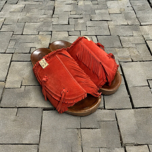 Visvim Shaman Folk Red Suede Christo Sanadals