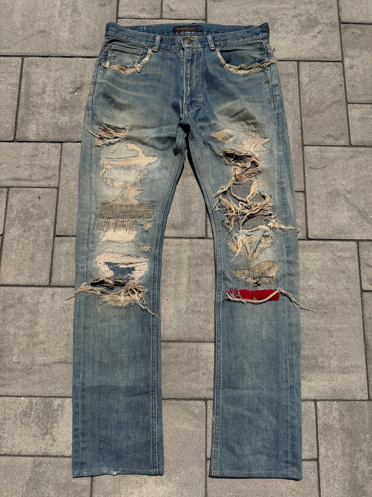 AW04 Undercover Red Yarn 68 Denim