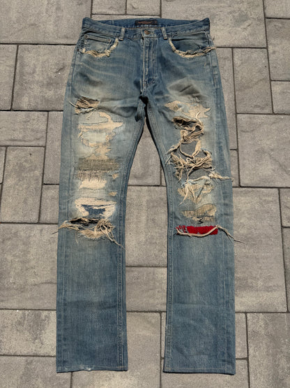 AW04 Undercover Red Yarn 68 Denim