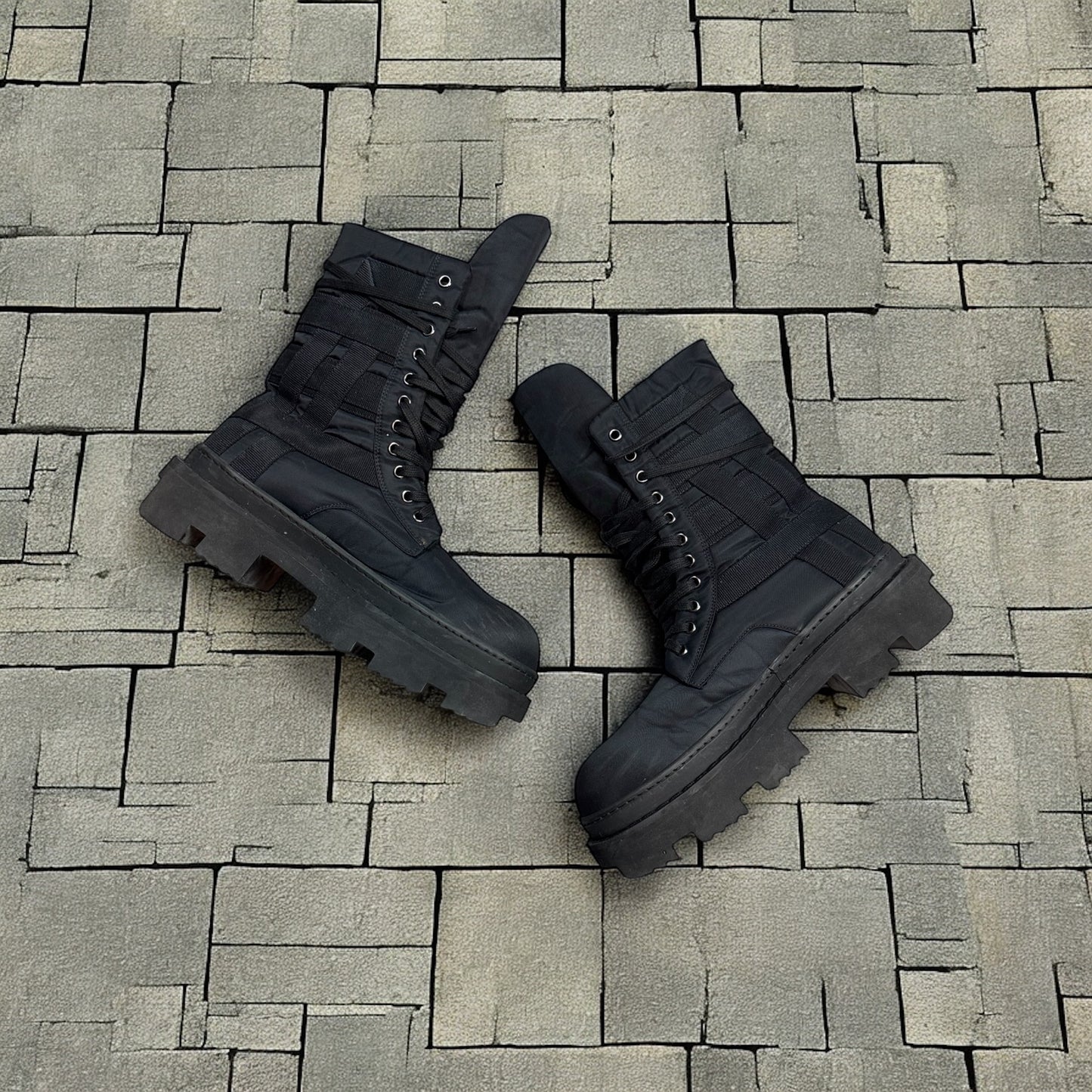 SS24 Rick Owens Army Megatooth Boots