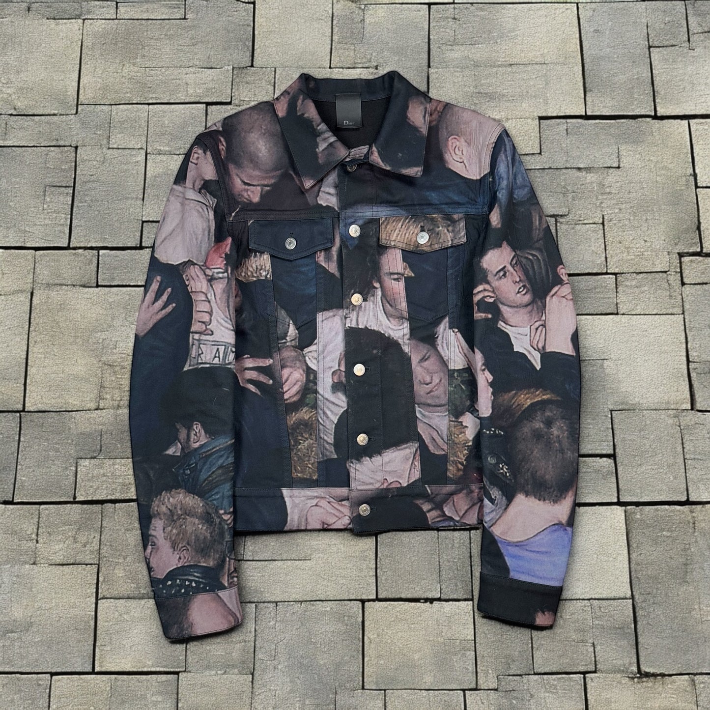 AW17 Dior Homme Dan Witz Moshpit Denim Jacket