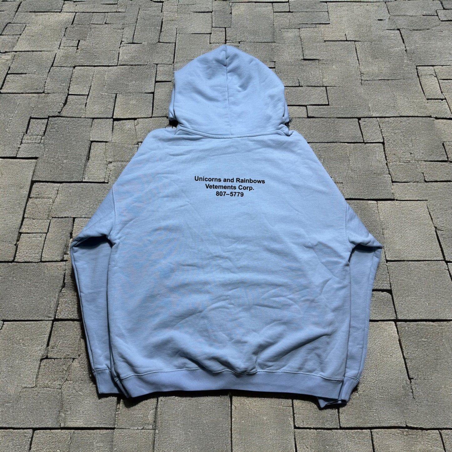 Vetements Baby Blue Unicorn Hoodie