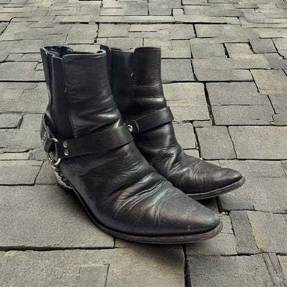 Celine Carmargue Black Chain Boots