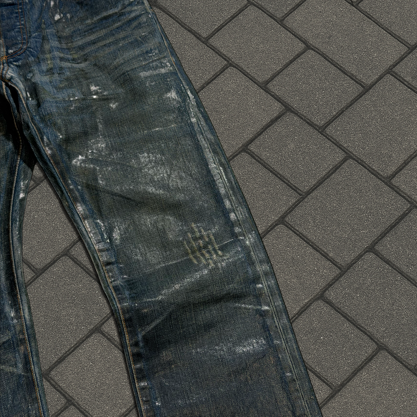 AW03 Dior Homme Blue Luster Waxed Denim