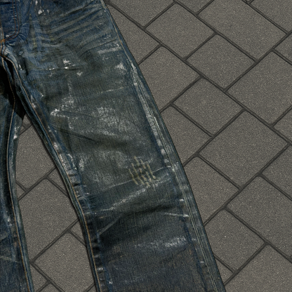 AW03 Dior Homme Blue Luster Waxed Denim