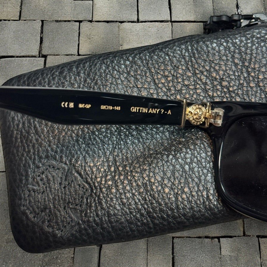 Chrome Hearts “Gittin Any?” Gold Sunglasses