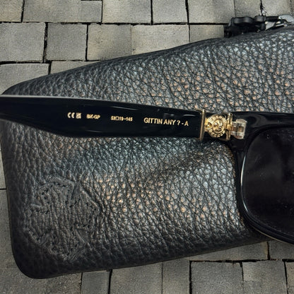 Chrome Hearts “Gittin Any?” Gold Sunglasses