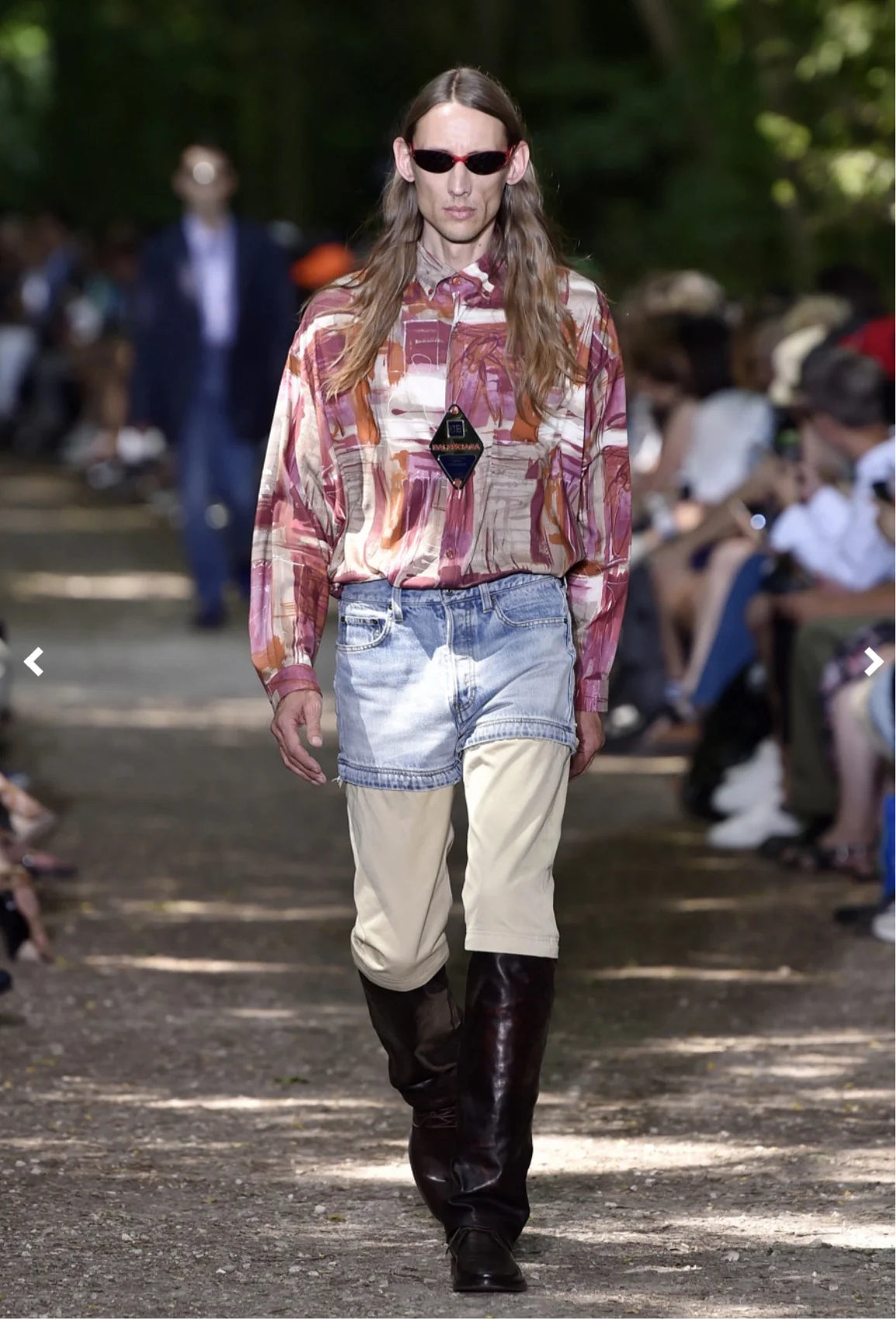 2018 Balenciaga Paneled Convertible Denim