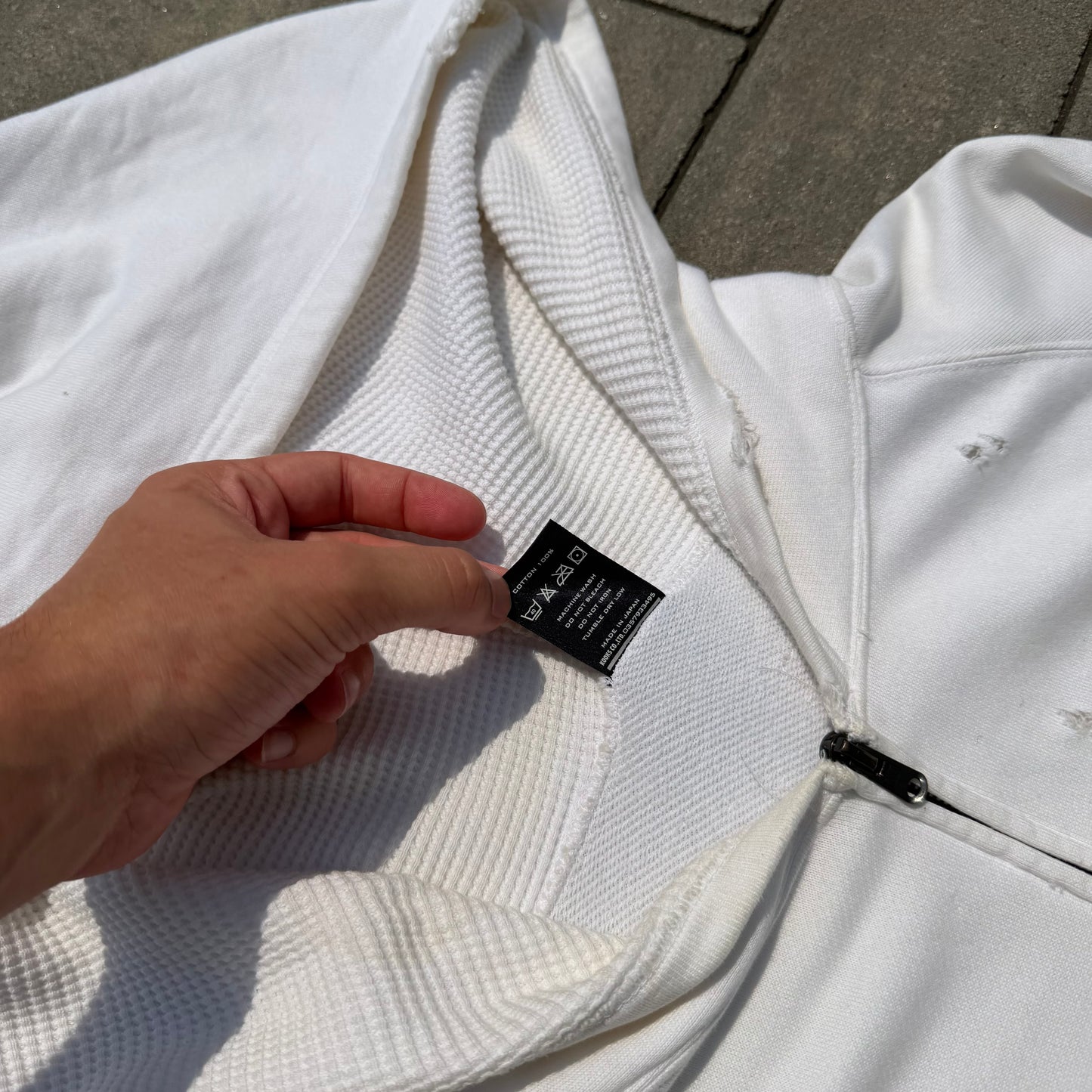SS04 Number Nine White Skull Hoodie