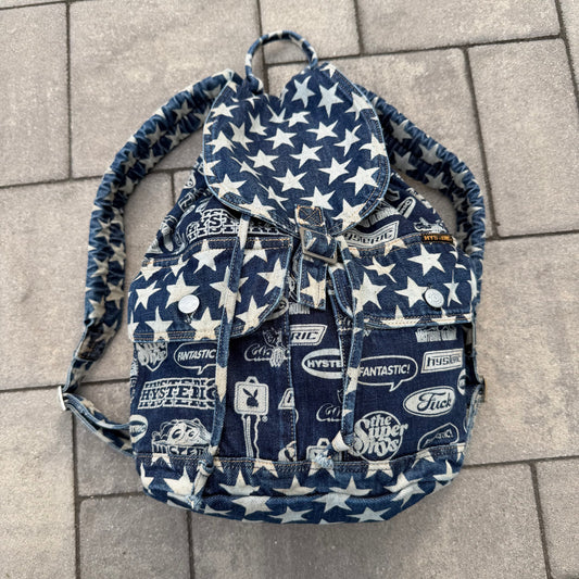 Hysteric Glamour Logo Denim Backpack