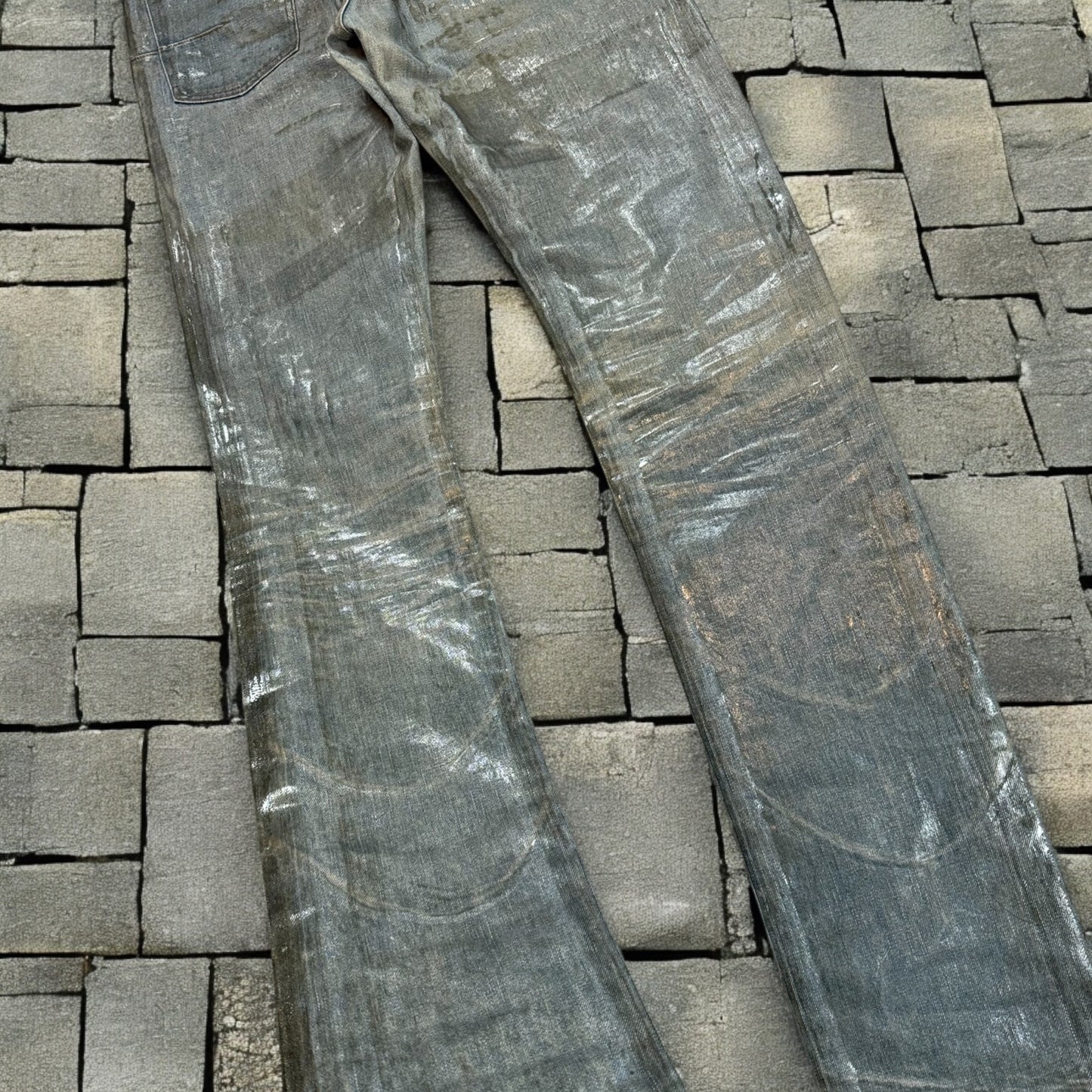 SS04 Dior Homme Waxed Bleu Clair Ice Denim