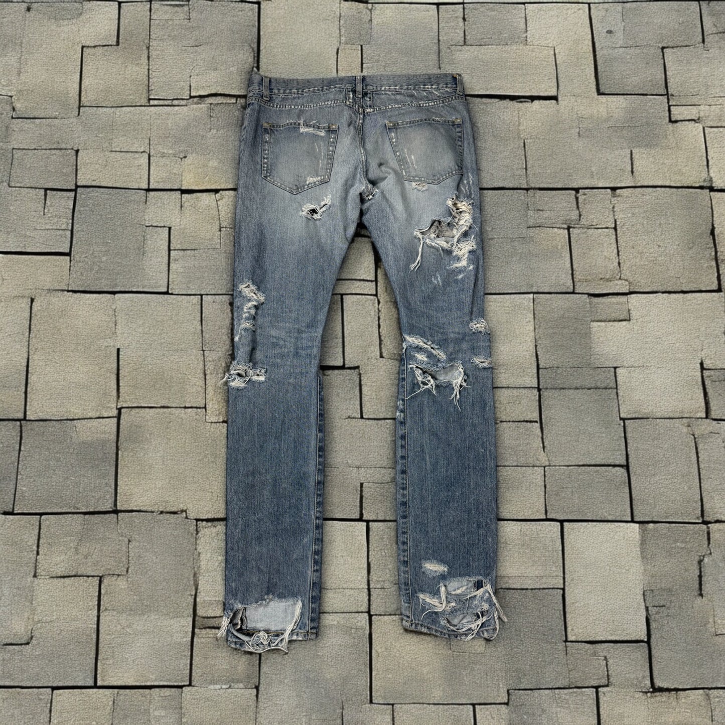 FW13 Saint Laurent Crash Denim