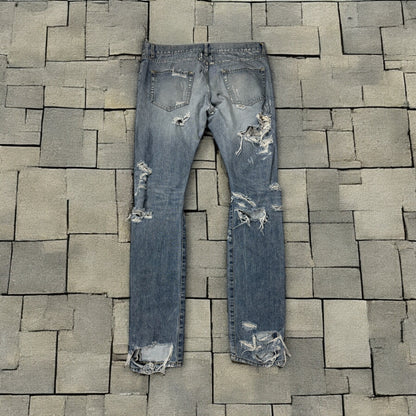 FW13 Saint Laurent Crash Denim