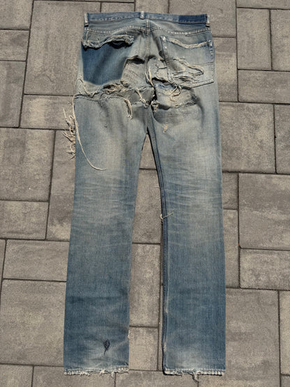 AW04 Undercover Red Yarn 68 Denim