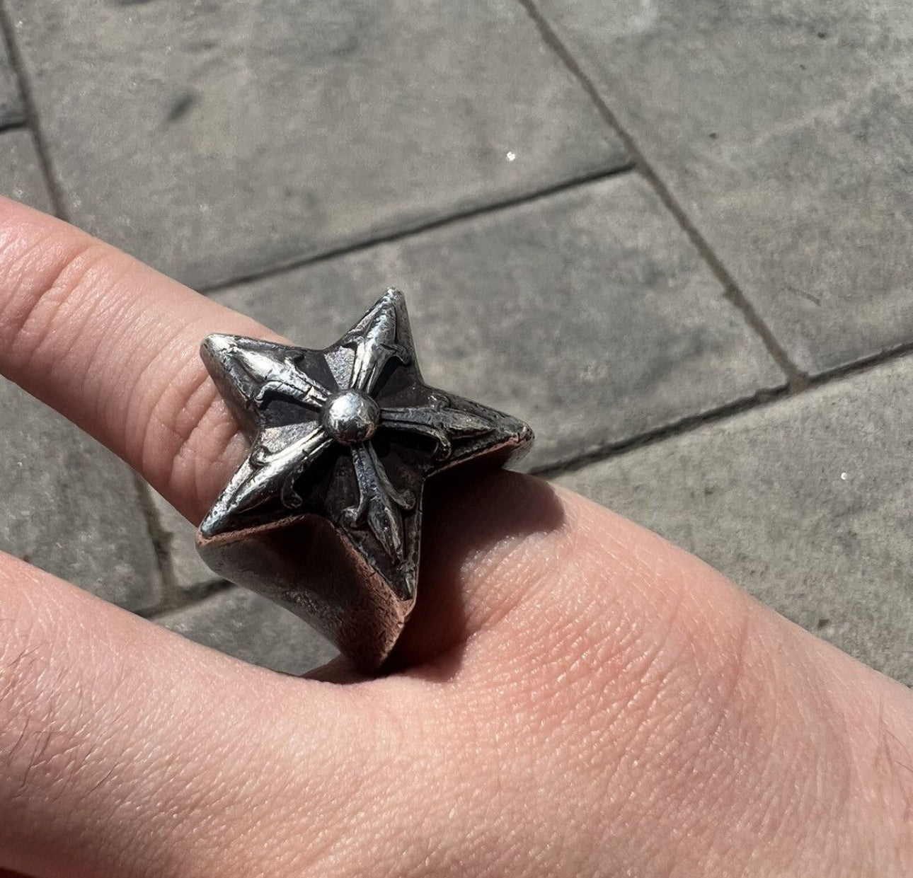 Chrome Hearts XL Star Pinky Ring