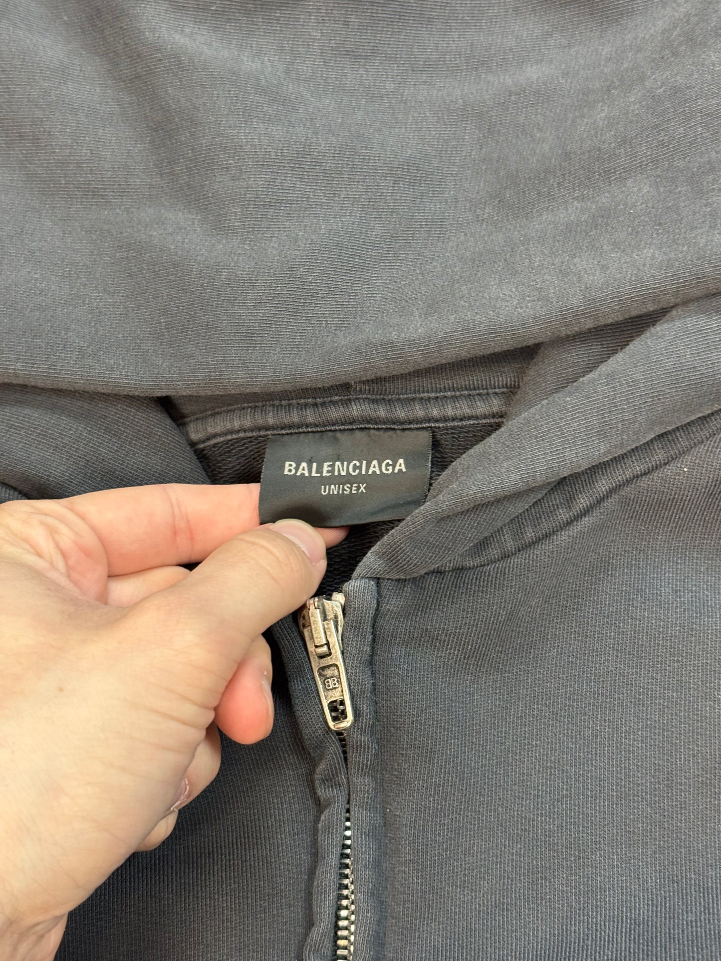 SS24 Balenciaga Black Off-Shore Zip Up Hoodie