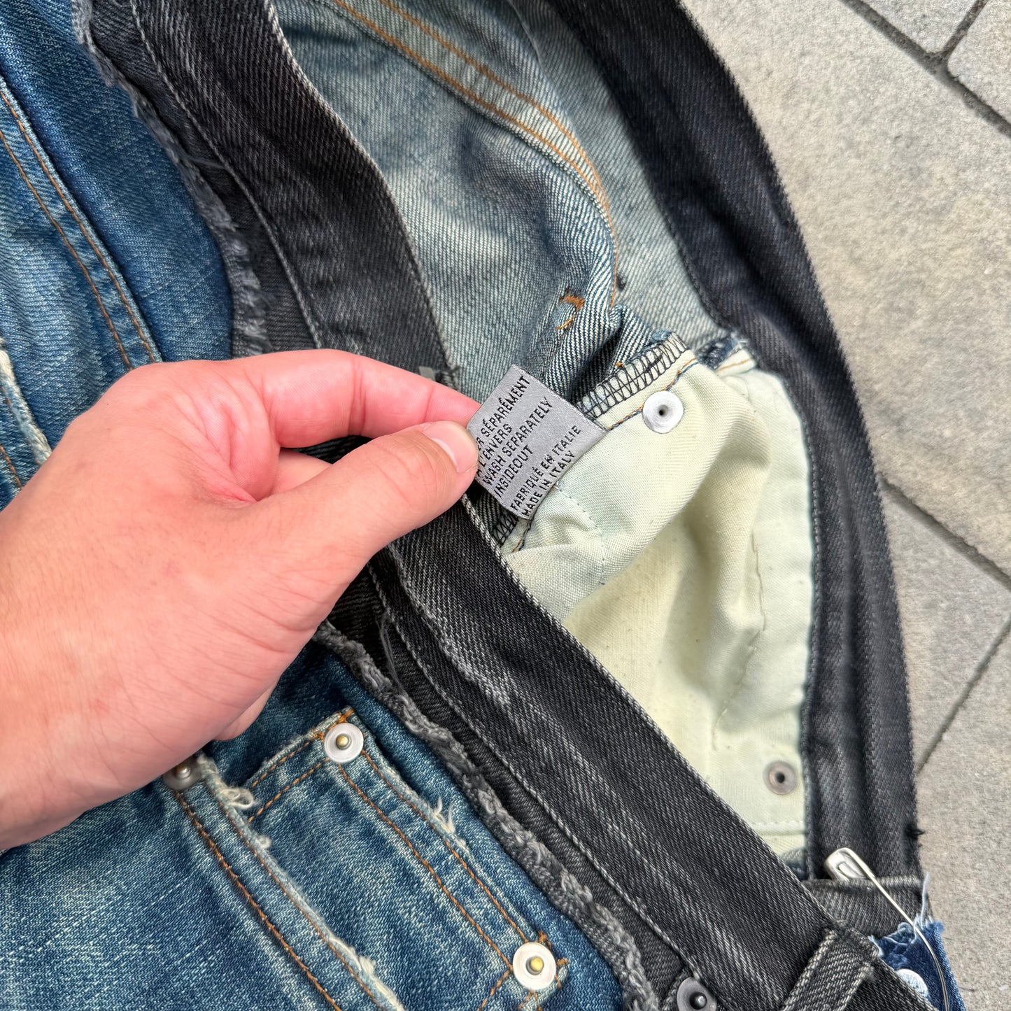 AW06 Dior Homme Bootcut Cummerbund Denim