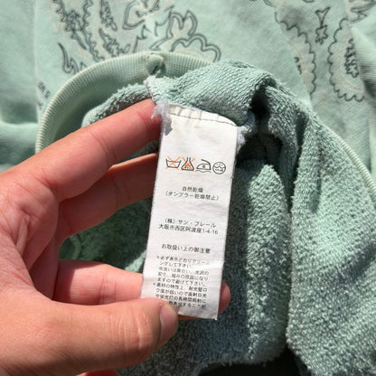 AW04 Raf Simons Mint Pocketless Paisley Hoodie
