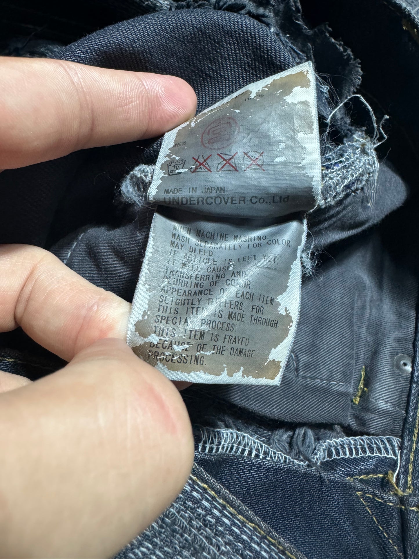 AW05 Undercover “Arts & Crafts” 85 Dyed Denim