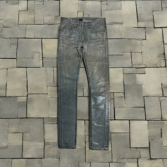 SS04 Dior Homme Waxed Bleu Clair Ice Denim