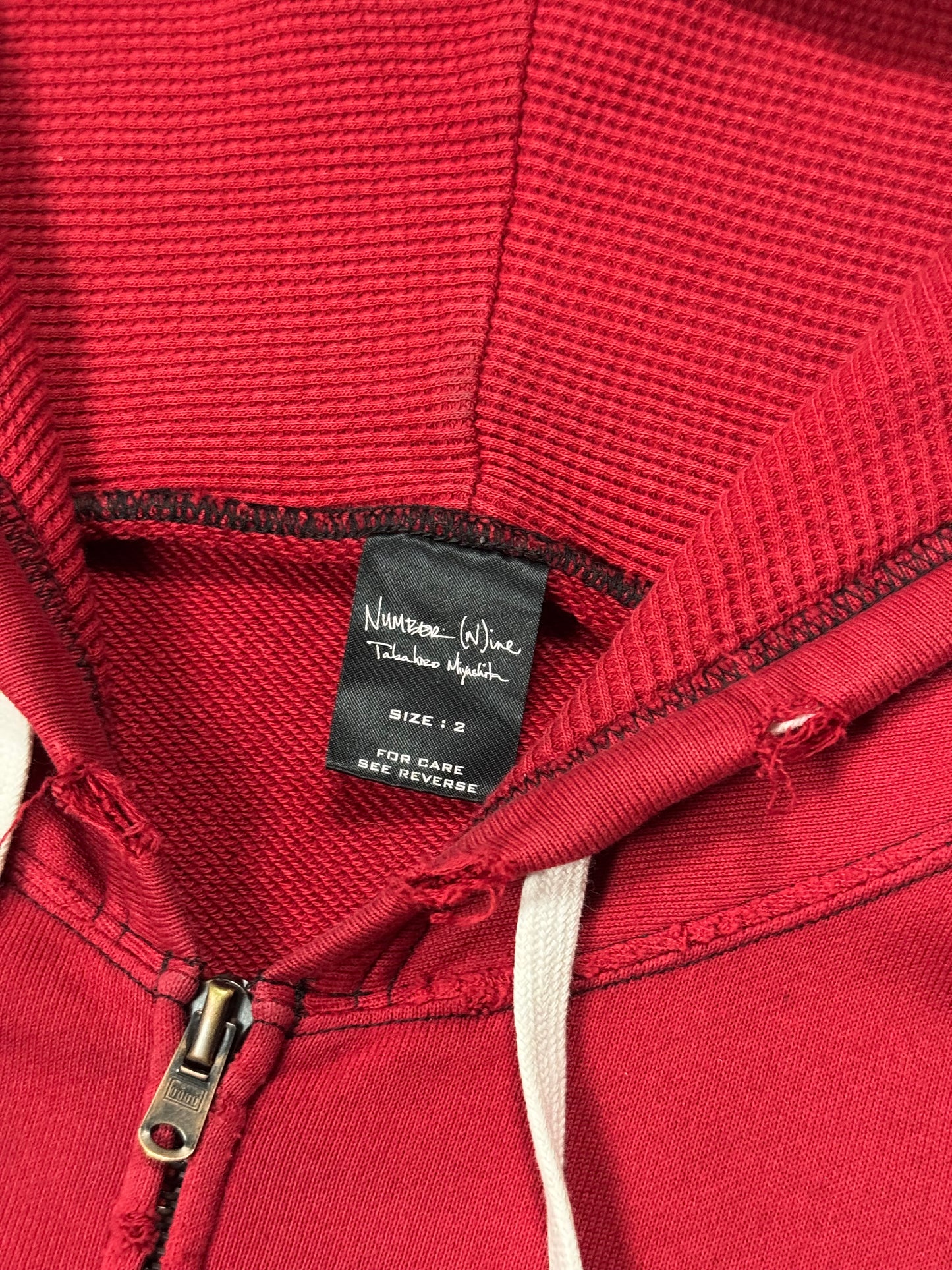 SS05 Number Nine Red “Nightcrawler” Zip Up