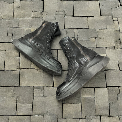 Rick Owens Black Waxed Abstract Ramones