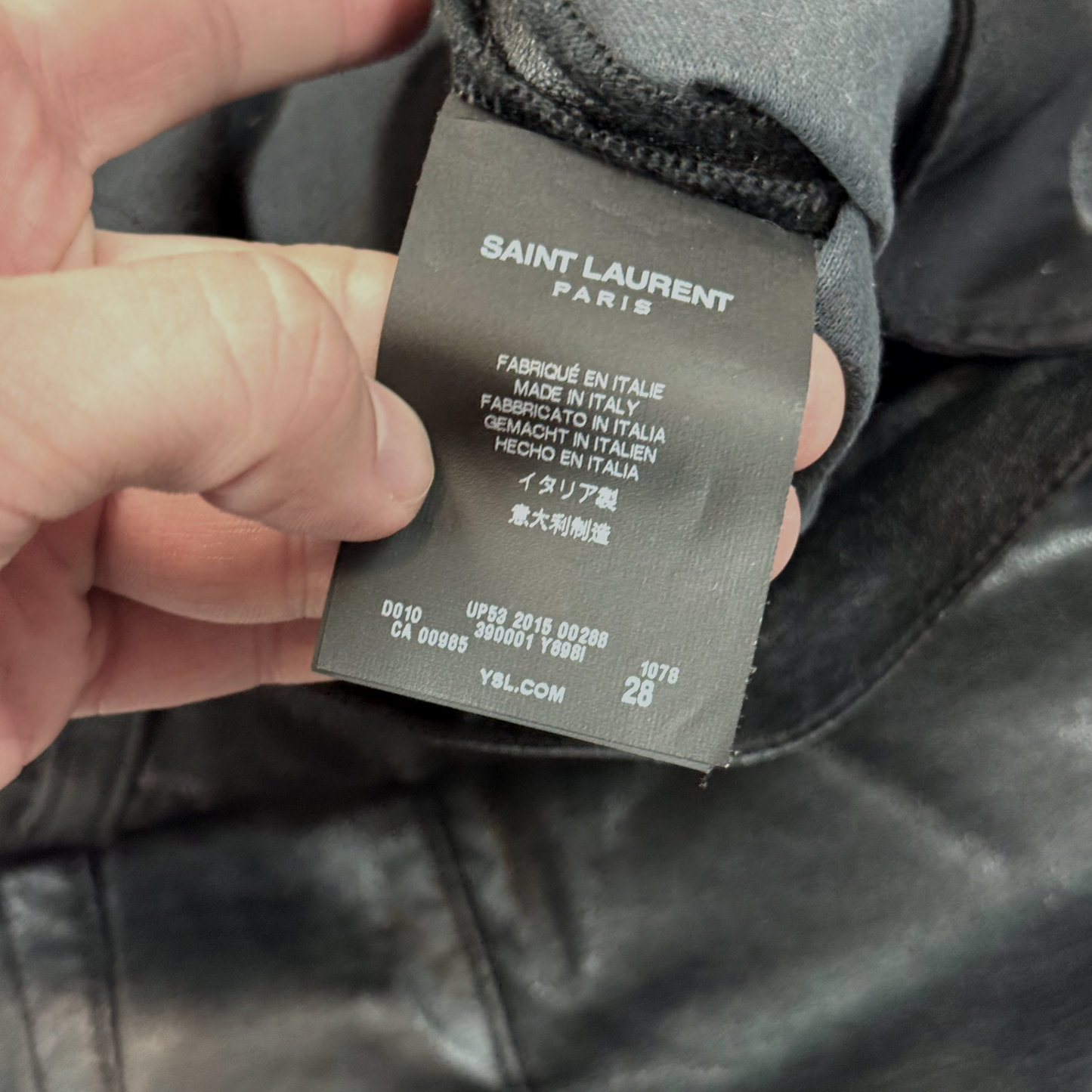 SS15 Saint Laurent Paris Leather D02 Pants