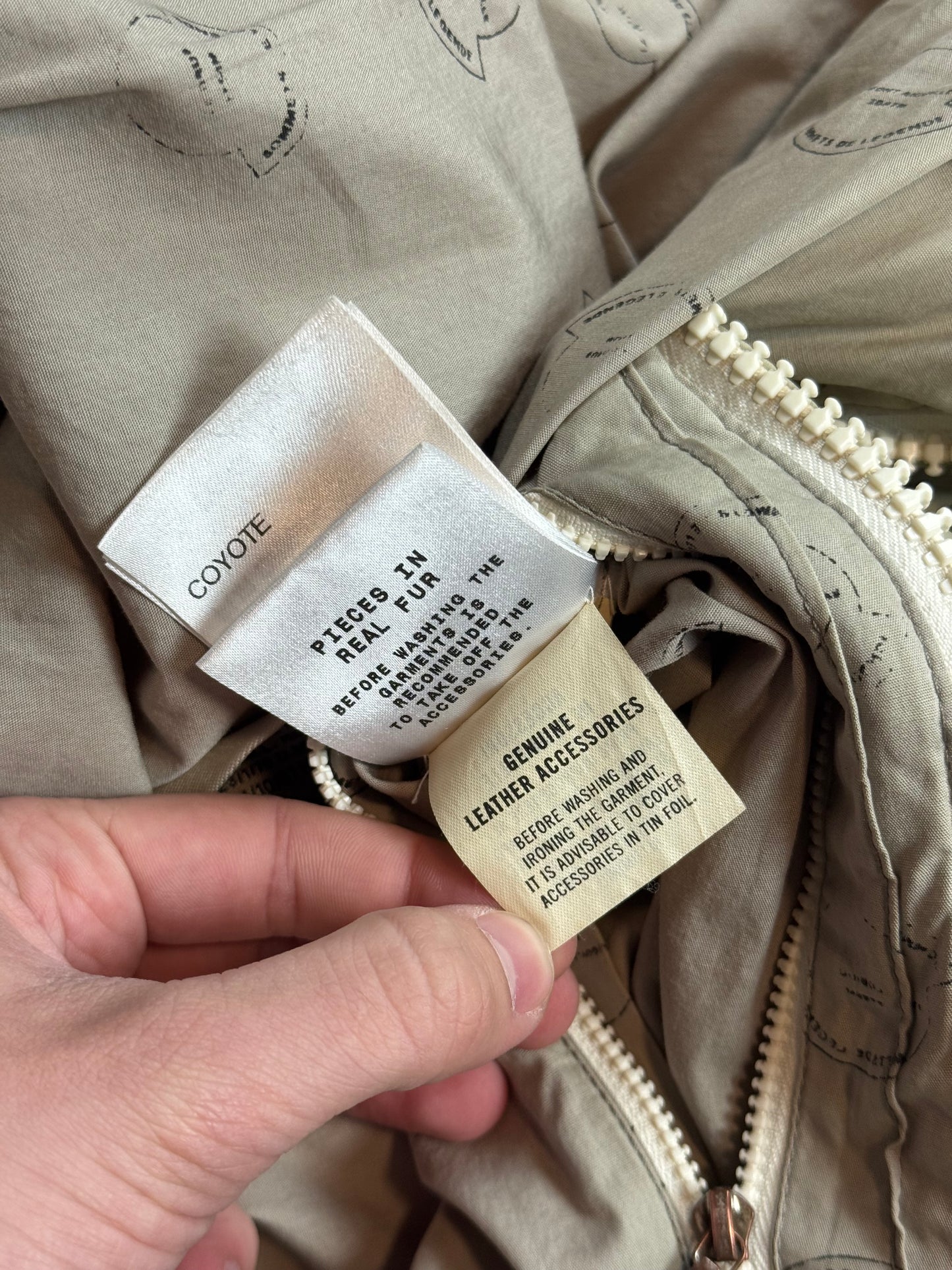 AW11 Visvim x Moncler Beige Fur Hood Puffer