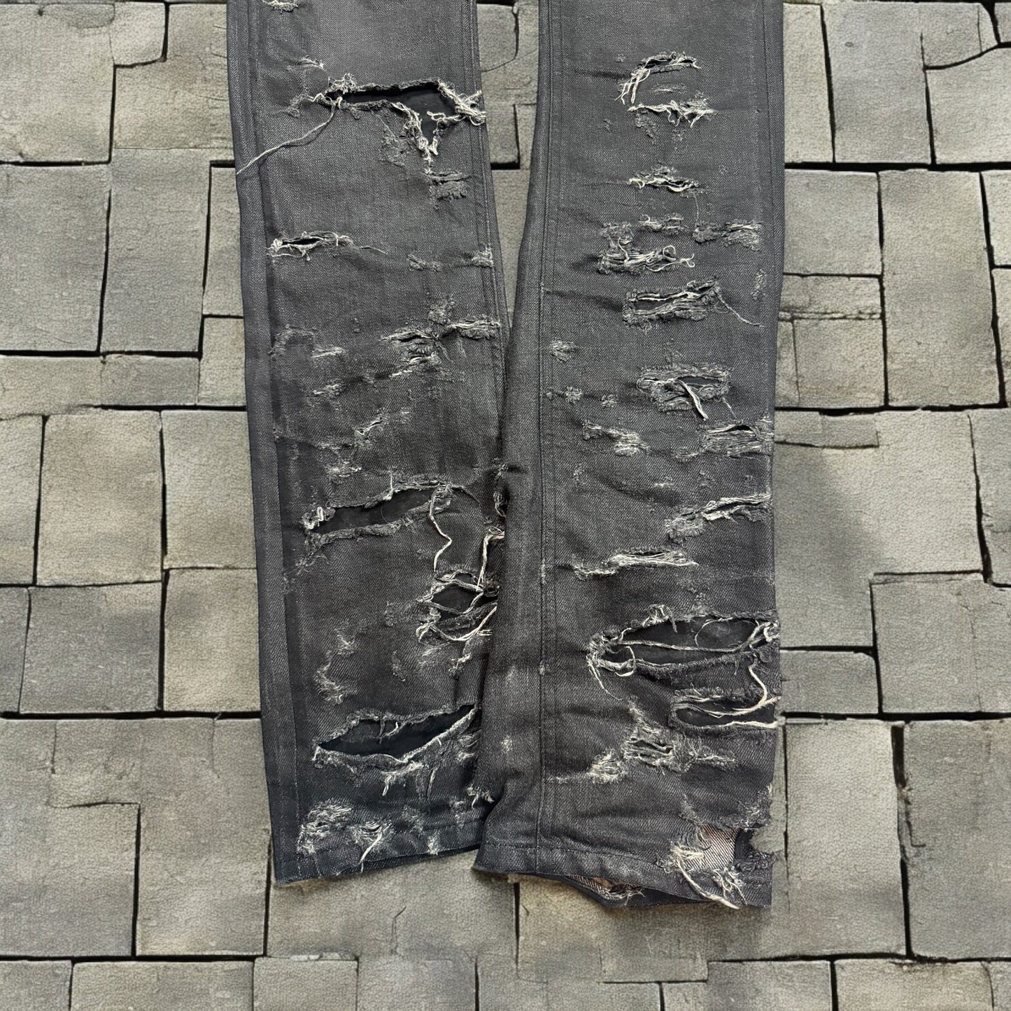 SS04 Dior Homme Strip Waxed Denim