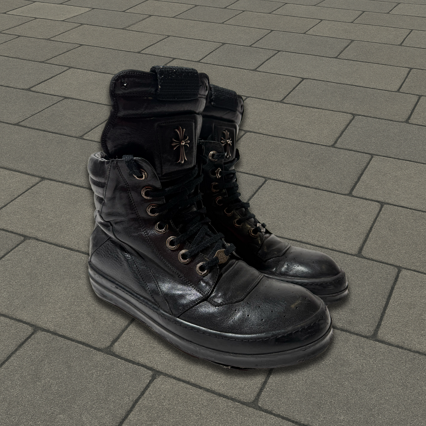 Chrome Hearts Rick Owens Black Geobasket