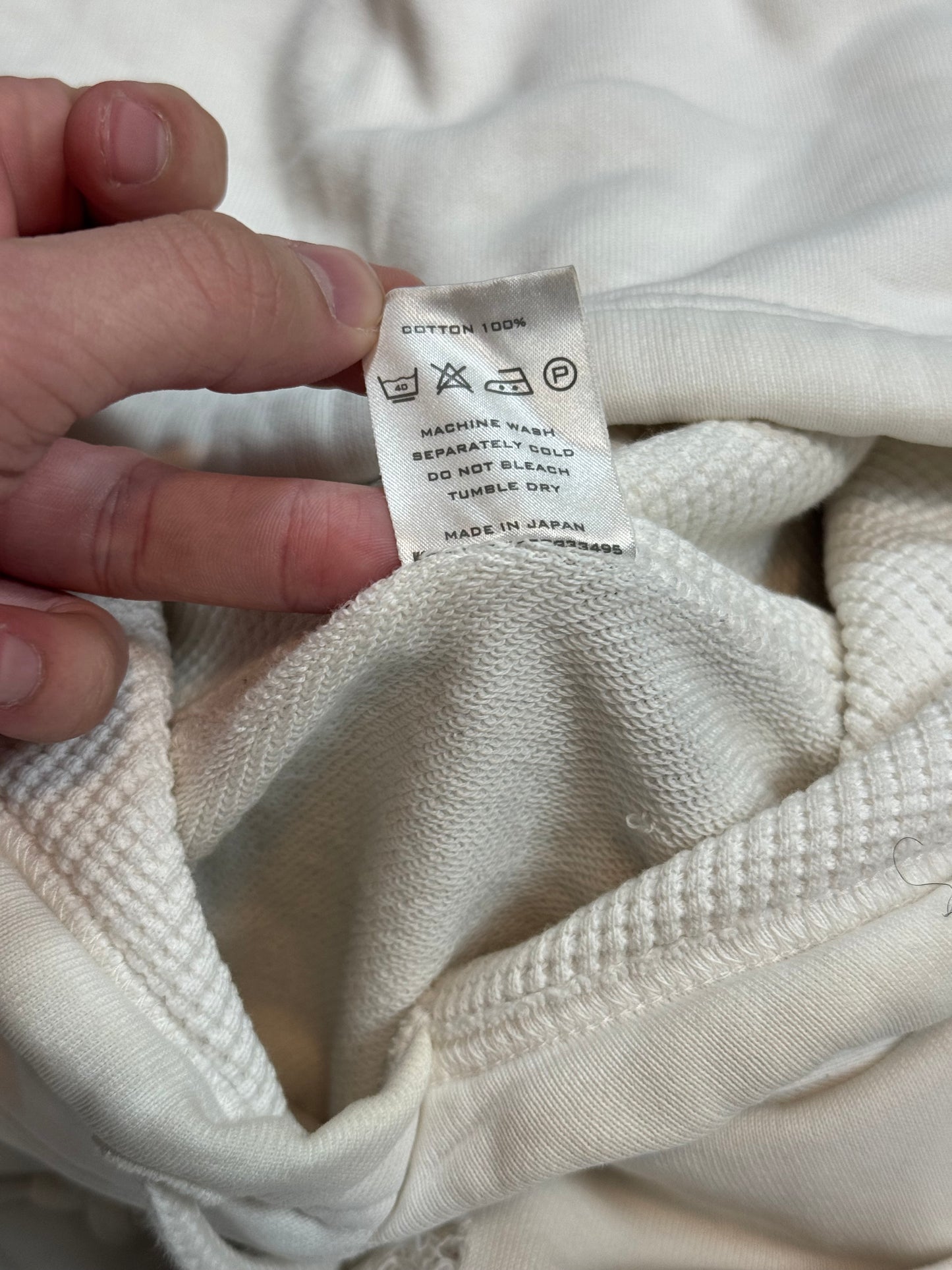 AW01 Number Nine White Crest Shield Hoodie
