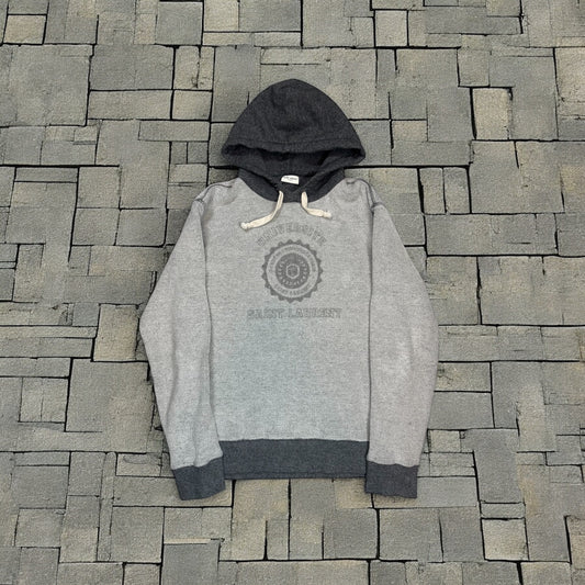 FW17 Saint Laurent Paris University Collegiate Reverse Hoodie