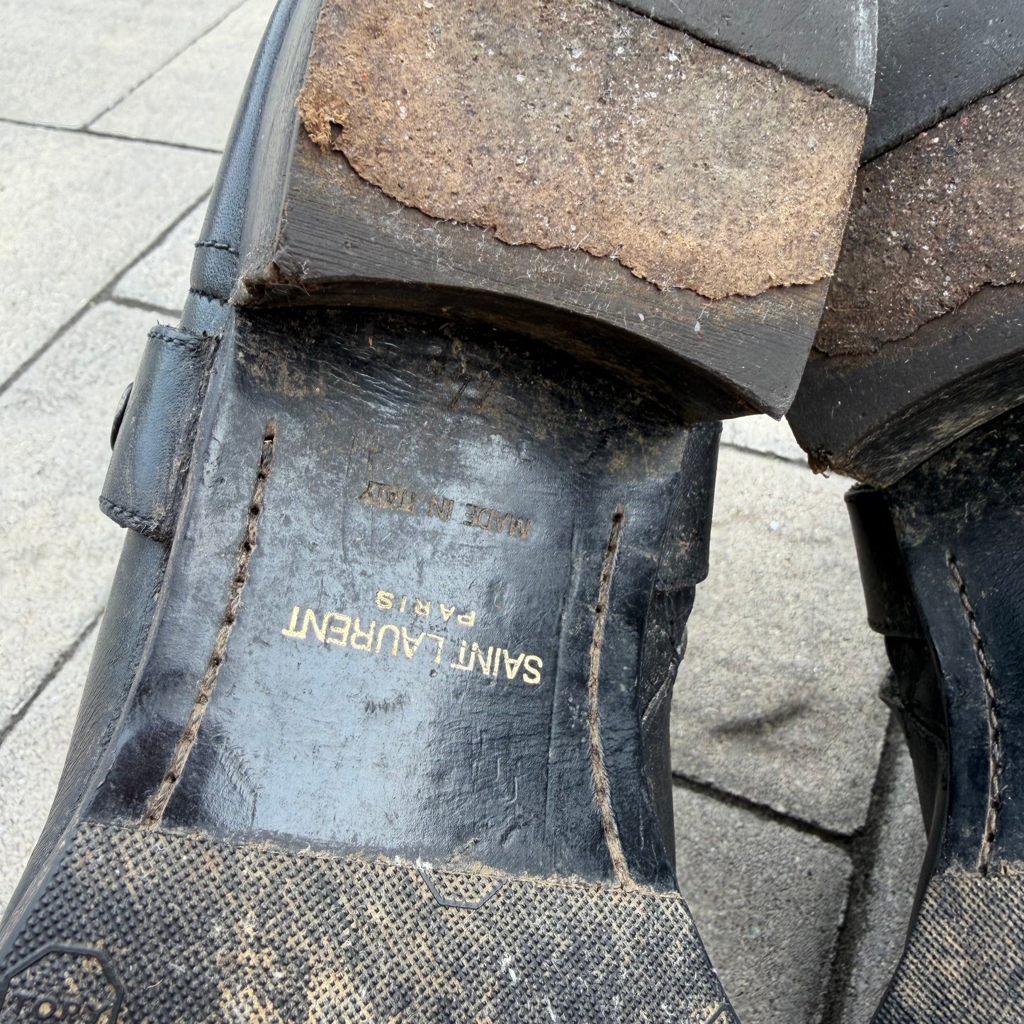 Saint Laurent Paris Black Wyatt Boot