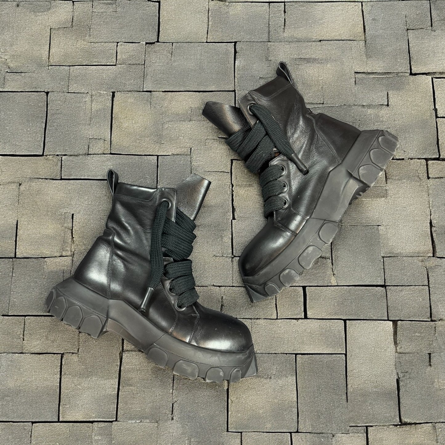 Rick Owens Jumbo Lace Bozo Tractor Boots