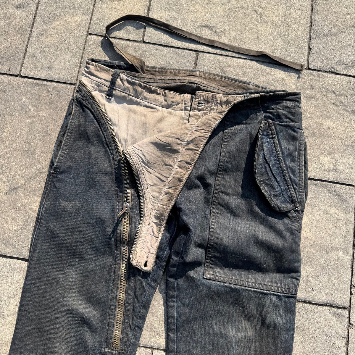 FW07 Rick Owens Dust Double Layer Aircut Denim