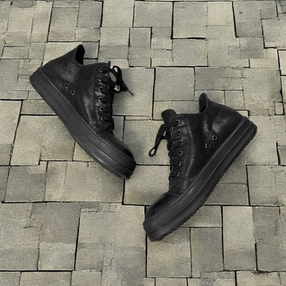 Rick Owens Waxed Denim Low Ramones