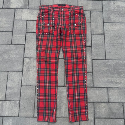 AW02 Undercover Studded Tartan Pants