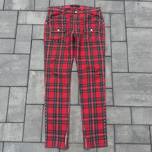 AW02 Undercover Studded Tartan Pants
