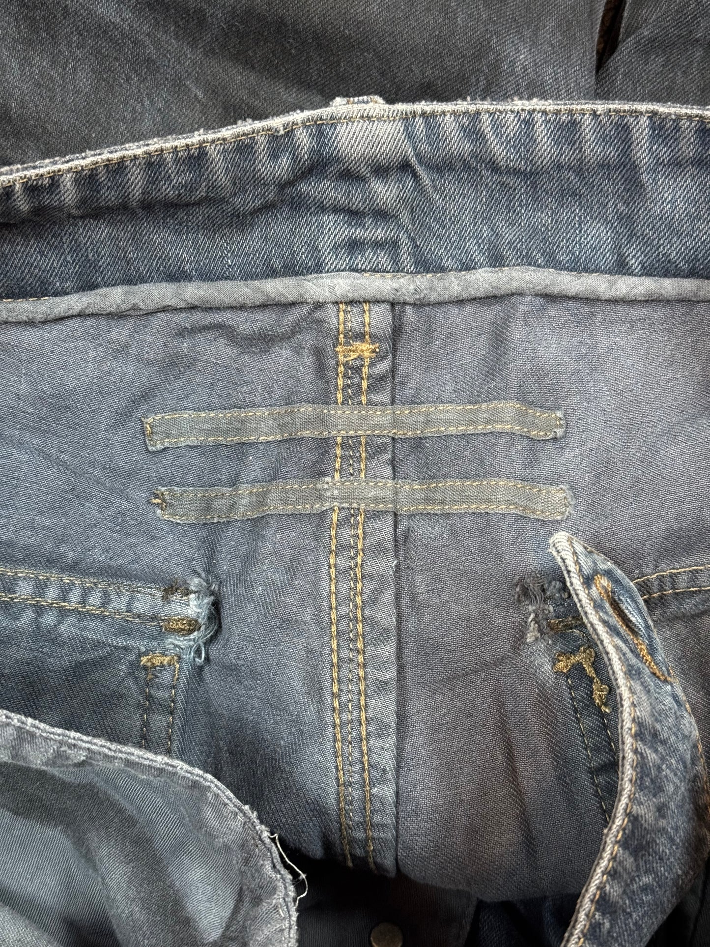FW05 Rick Owens Double Layer Aircut Denim