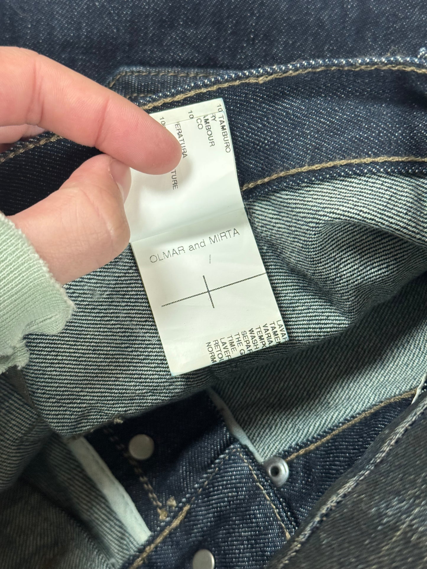 SS07 “Wishbone” Rick Owens Blue Spiral Denim