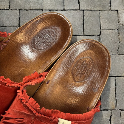 Visvim Shaman Folk Red Suede Christo Sanadals