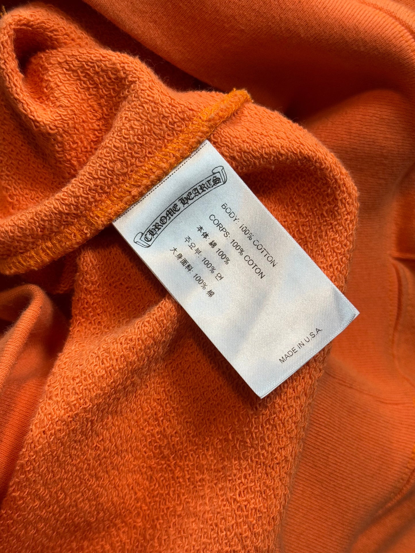 Chrome Hearts Orange Dagger Vine Hoodie