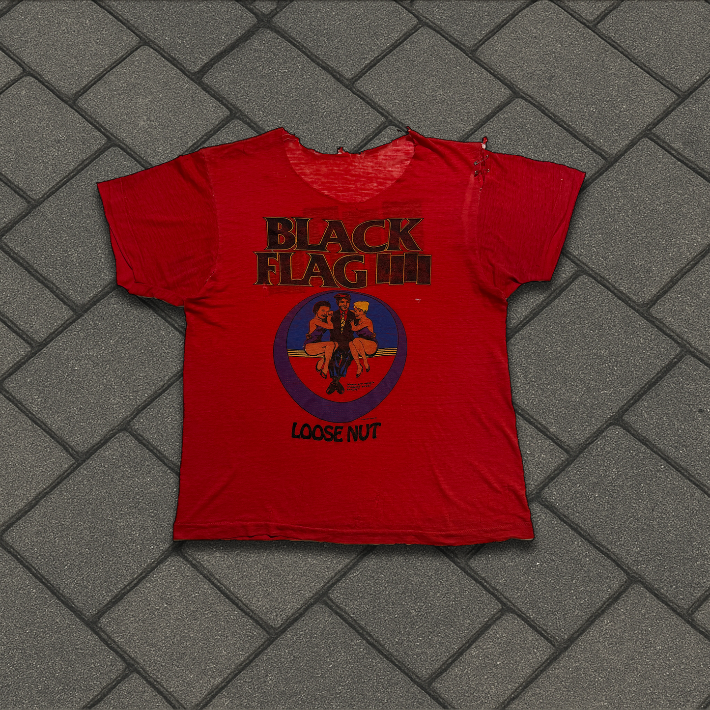 1985 Black Flag Red Loose Nut Tee