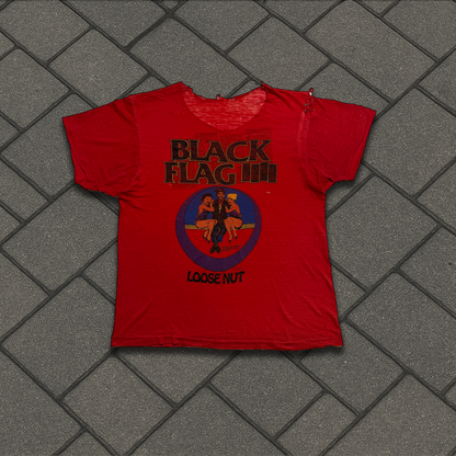 1985 Black Flag Red Loose Nut Tee