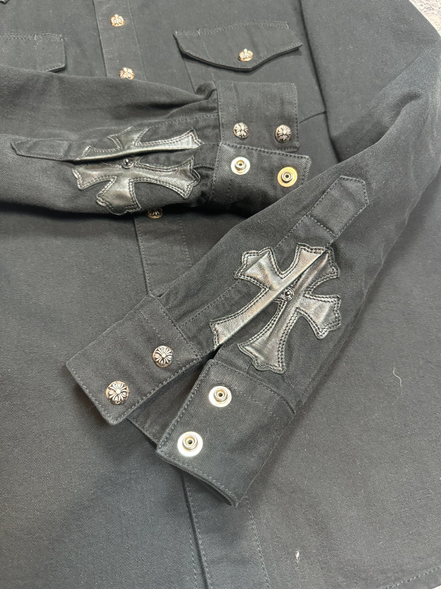 Chrome Hearts Cross Patch JPV Western Denim Shirt